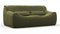 Sandra - Sandra Two Seater Sofa, Olive Green Velvet