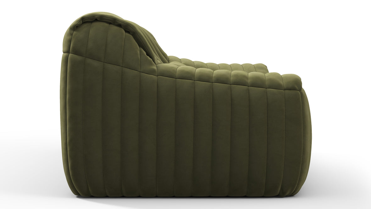 Sandra - Sandra Two Seater Sofa, Olive Green Velvet