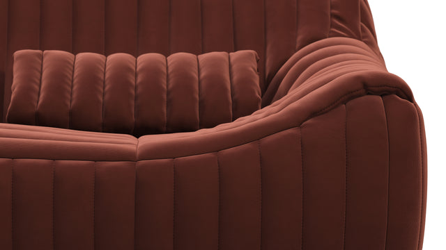 Sandra - Sandra Two Seater Sofa, Burgundy Velvet