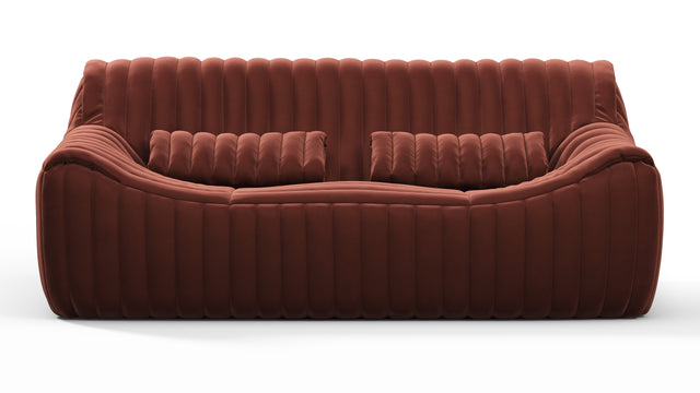 Sandra - Sandra Two Seater Sofa, Burgundy Velvet