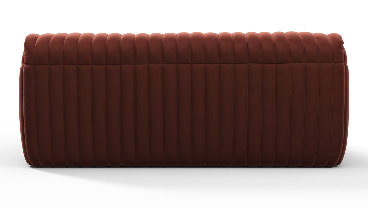 Sandra - Sandra Two Seater Sofa, Burgundy Velvet