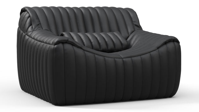 Sandra - Sandra Lounge Chair, Black Vegan Leather