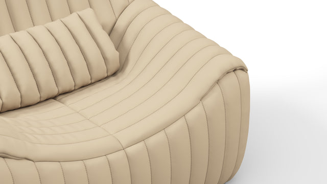 Sandra - Sandra Lounge Chair, Alabaster Vegan Leather