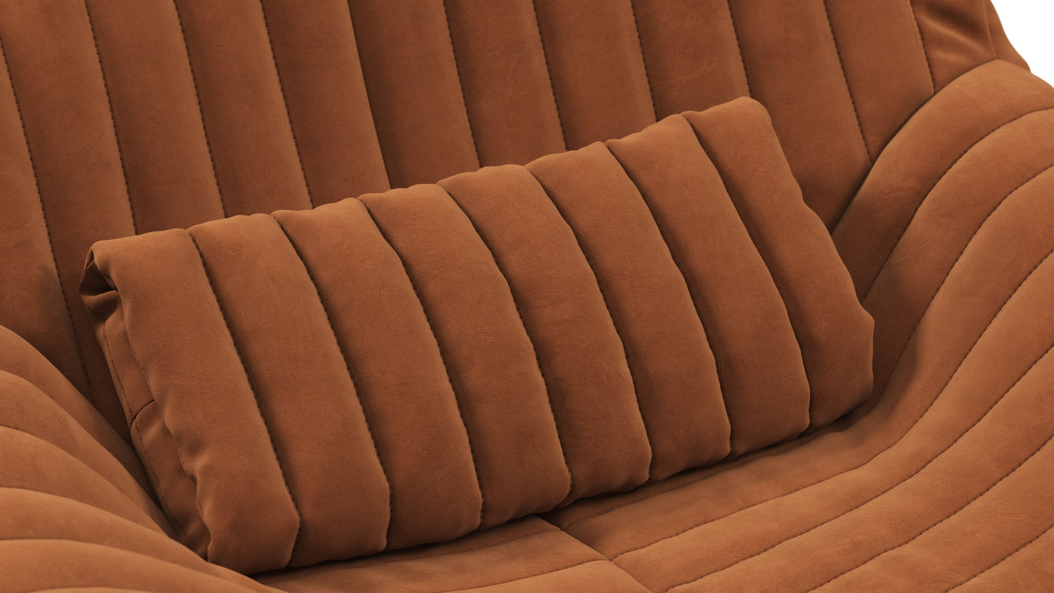 Sandra - Sandra Lounge Chair, Burnt Orange Vegan Suede