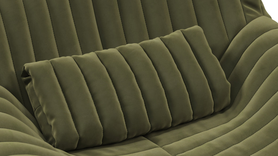 Sandra - Sandra Lounge Chair, Olive Green Velvet