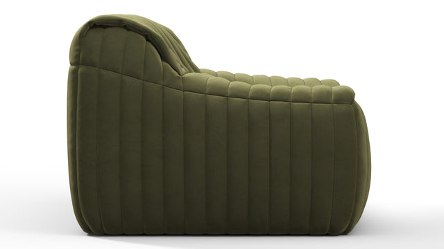 Sandra - Sandra Lounge Chair, Olive Green Velvet