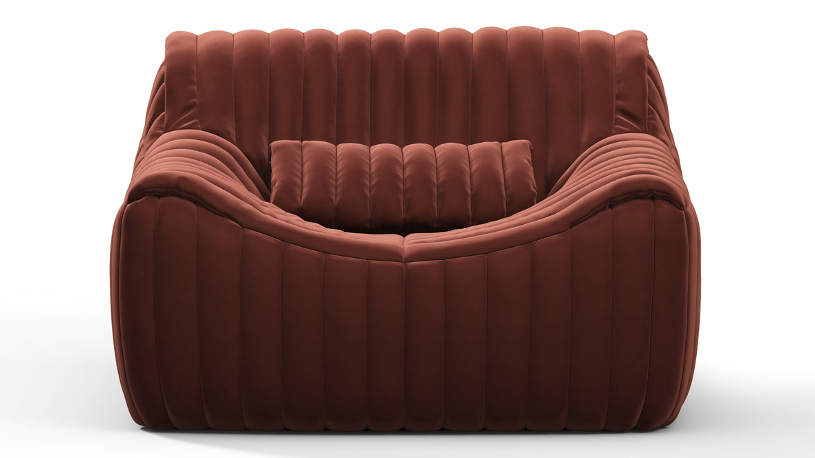 Sandra - Sandra Lounge Chair, Burgundy Velvet