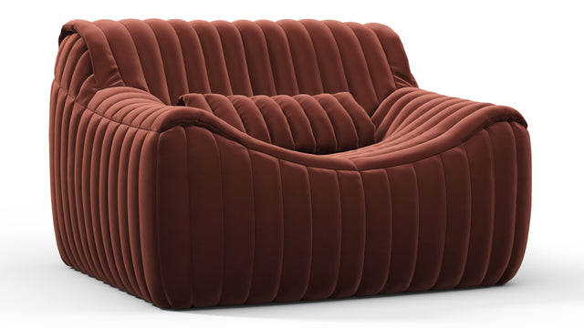 Sandra - Sandra Lounge Chair, Burgundy Velvet