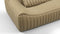 Sandra - Sandra Three Seater Sofa, Beige Vegan Leather