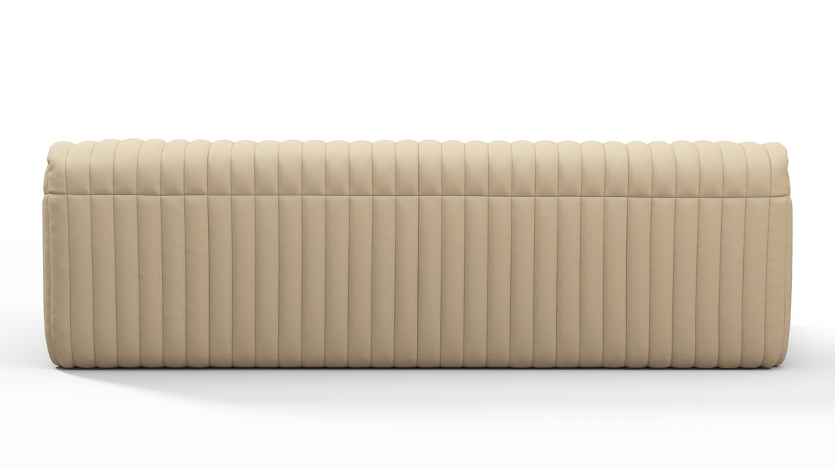 Sandra - Sandra Three Seater Sofa, Alabaster Vegan Leather