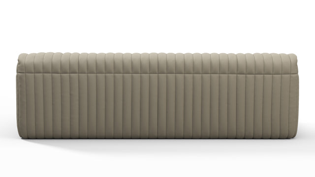 Sandra - Sandra Three Seater Sofa, Beige Gray Vegan Leather