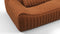 Sandra - Sandra Three Seater Sofa, Burnt Orange Vegan Suede