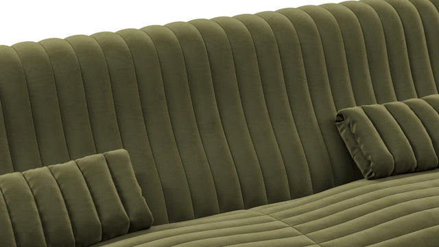 Sandra - Sandra Three Seater Sofa, Olive Green Velvet