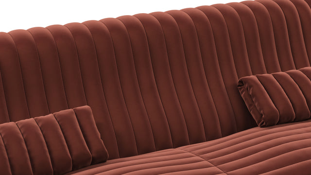 Sandra - Sandra Three Seater Sofa, Burgundy Velvet