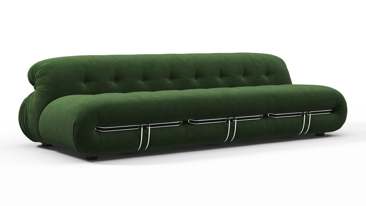 Soriana - Soriana Three Seater Sofa, Tarragon Suede