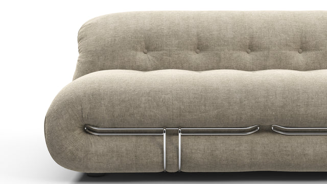 Soriana - Soriana Three Seater Sofa, Beige Gray Chenille