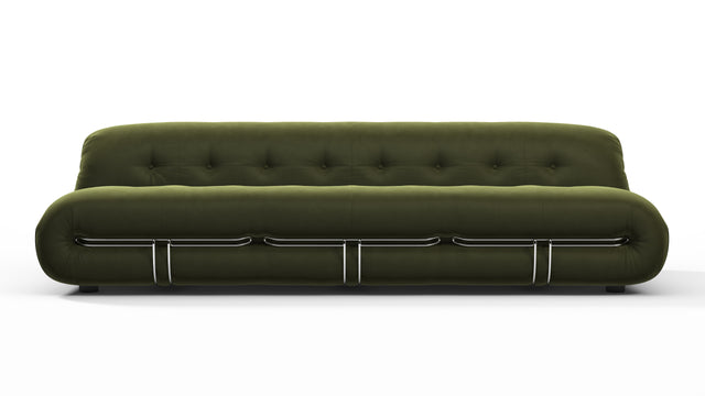 Soriana - Soriana Three Seater Sofa, Thyme Luxe Velvet