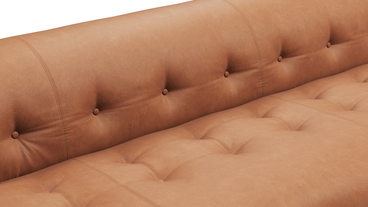 Soriana - Soriana Three Seater Sofa, Chestnut Vegan Leather