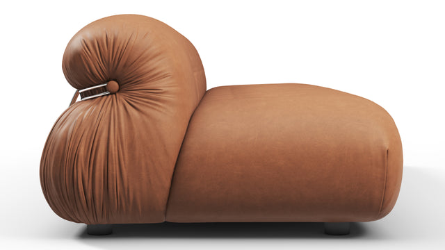 Soriana - Soriana Three Seater Sofa, Chestnut Vegan Leather