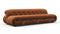 Soriana - Soriana Three Seater Sofa, Burnt Orange Vegan Suede