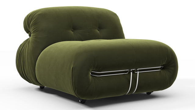 Soriana - Soriana Lounge Chair, Thyme Luxe Velvet