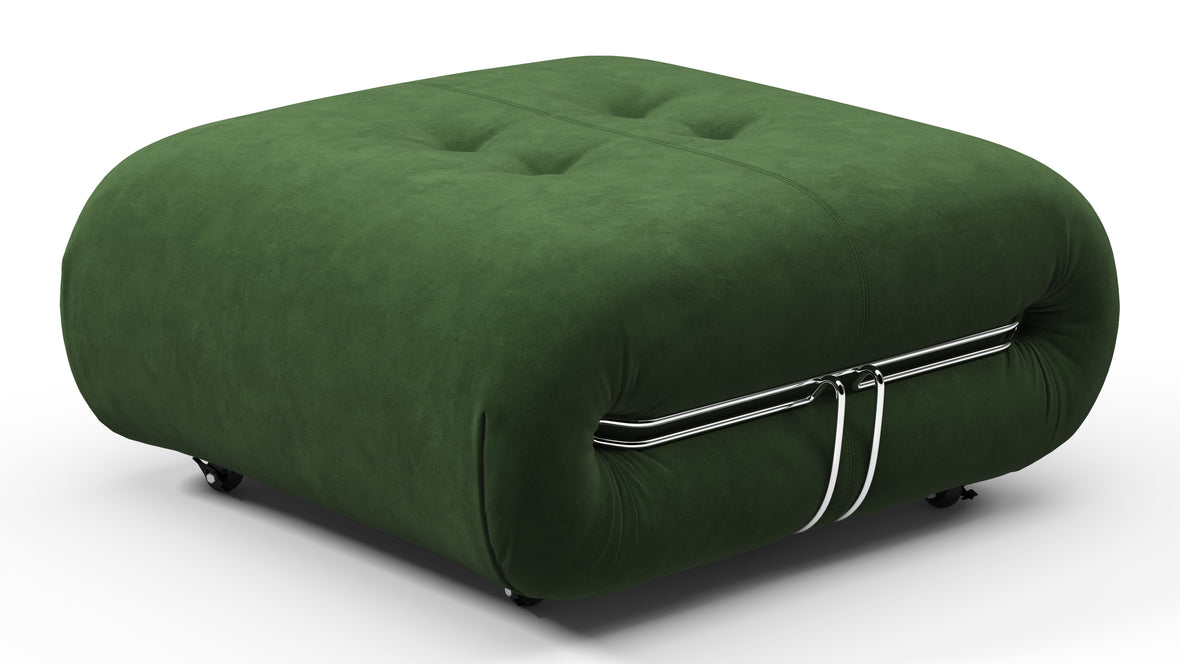 Soriana - Soriana Ottoman, Tarragon Suede