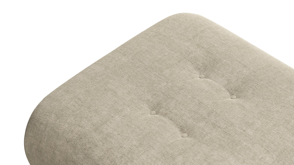 Soriana - Soriana Ottoman, Beige Gray Chenille