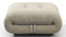 Soriana - Soriana Ottoman, Beige Gray Chenille