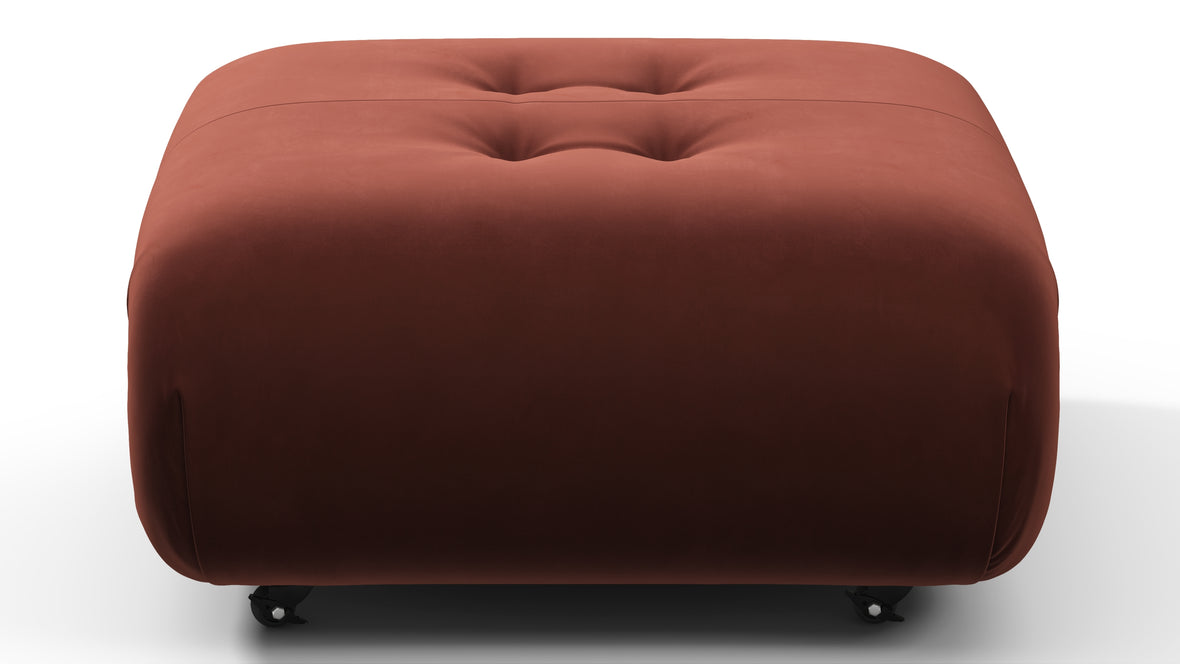 Soriana - Soriana Ottoman, Burgundy Velvet