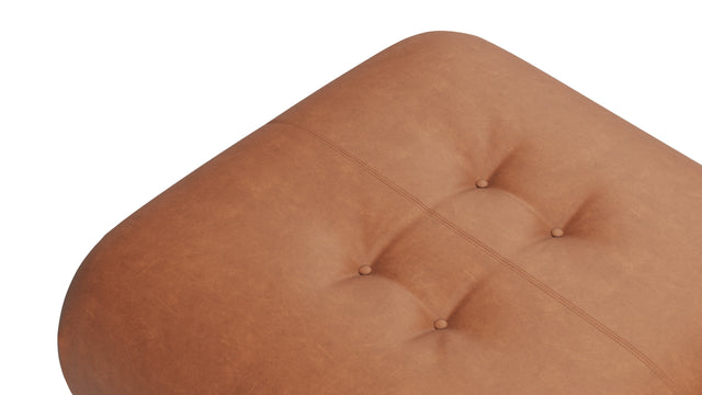 Soriana - Soriana Ottoman, Chestnut Vegan Leather