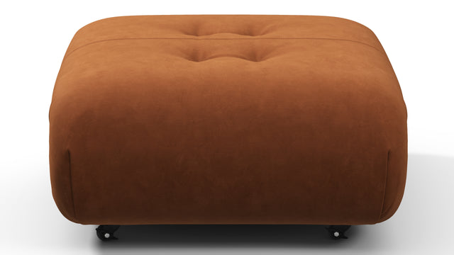 Soriana - Soriana Ottoman, Burnt Orange Vegan Suede