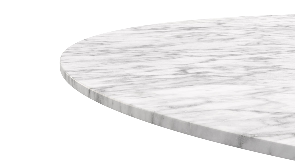 Aarhus - Aarhus Round Dining Table, Carrara Marble, 47