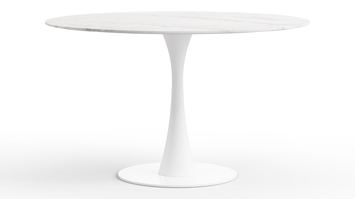 Aarhus - Aarhus Round Dining Table, Calacatta Marble, 47