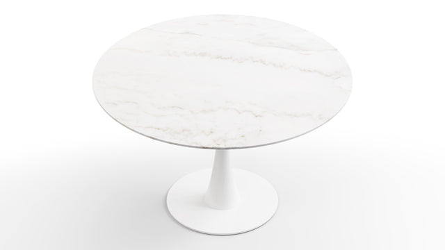 Aarhus - Aarhus Round Dining Table, Calacatta Marble, 47