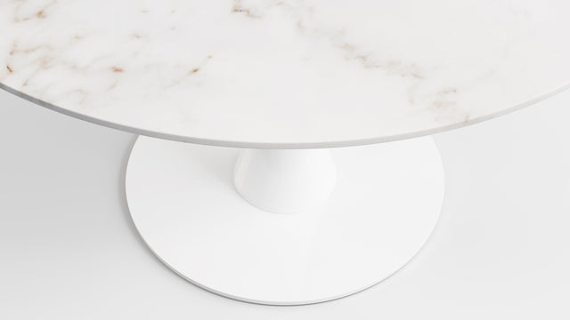 Aarhus - Aarhus Round Dining Table, Calacatta Marble, 47