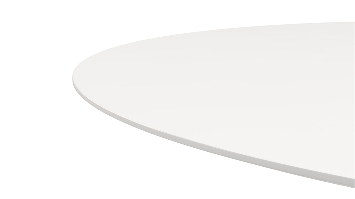 Aarhus - Aarhus Round Dining Table, White Lacquer, 48in