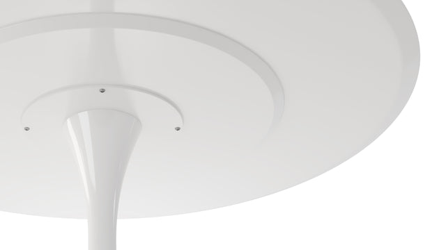 Aarhus - Aarhus Round Dining Table, White Lacquer, 48in