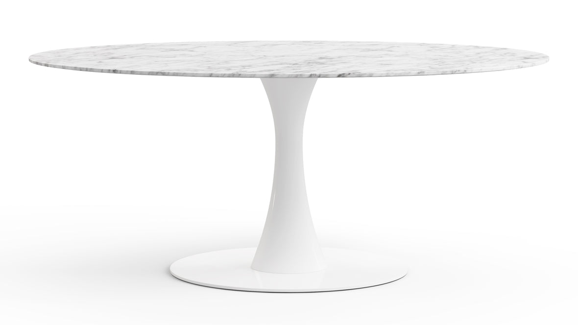 Aarhus - Aarhus Oval Dining Table, Carrara Marble, 67