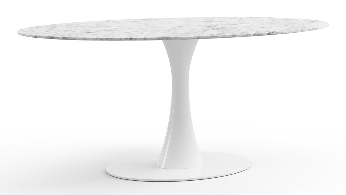 Aarhus - Aarhus Oval Dining Table, Carrara Marble, 67