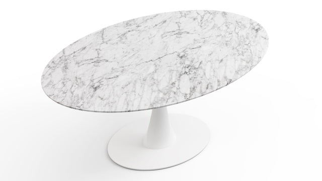 Aarhus - Aarhus Oval Dining Table, Carrara Marble, 67