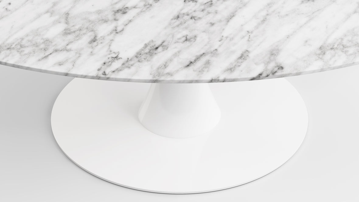 Aarhus - Aarhus Oval Dining Table, Carrara Marble, 67