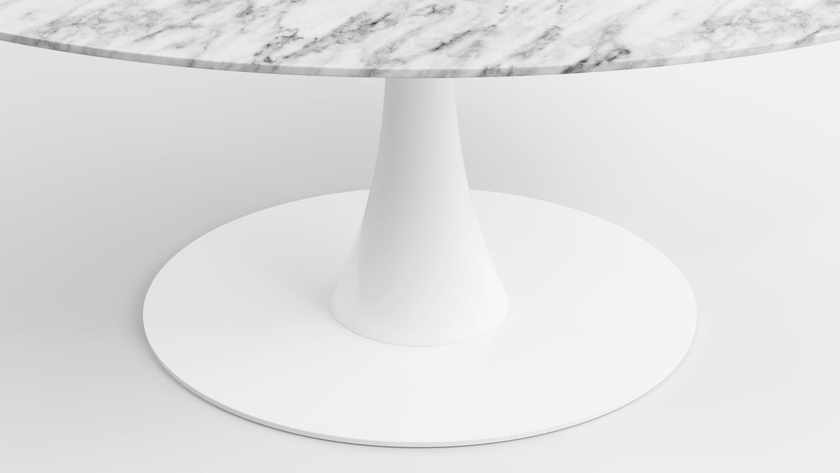 Aarhus - Aarhus Oval Dining Table, Carrara Marble, 67