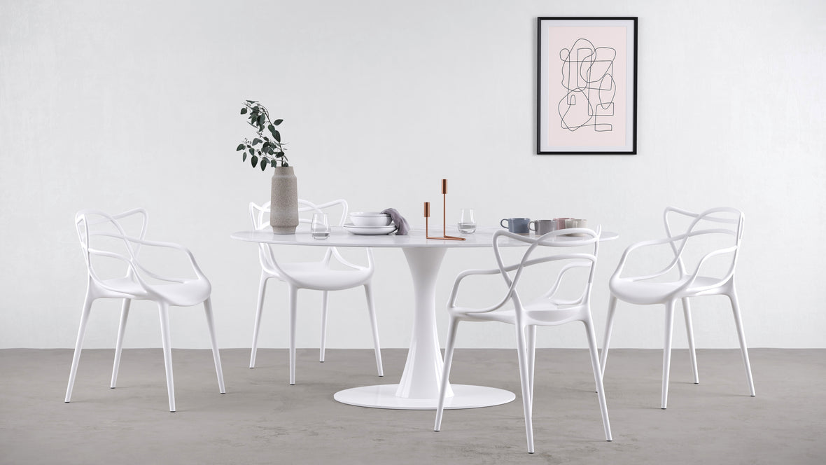 Aarhus - Aarhus Oval Dining Table, Calacatta Marble, 67