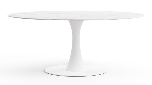 Aarhus - Aarhus Oval Dining Table, Calacatta Marble, 67