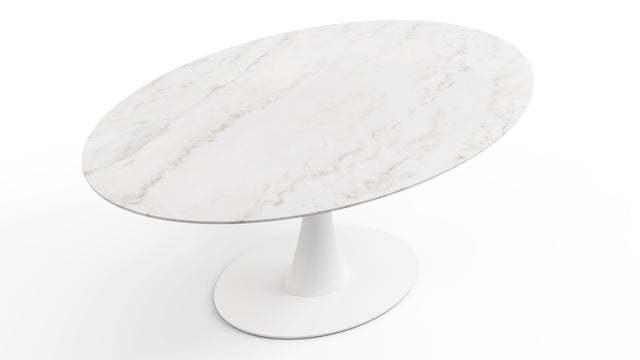 Aarhus - Aarhus Oval Dining Table, Calacatta Marble, 67