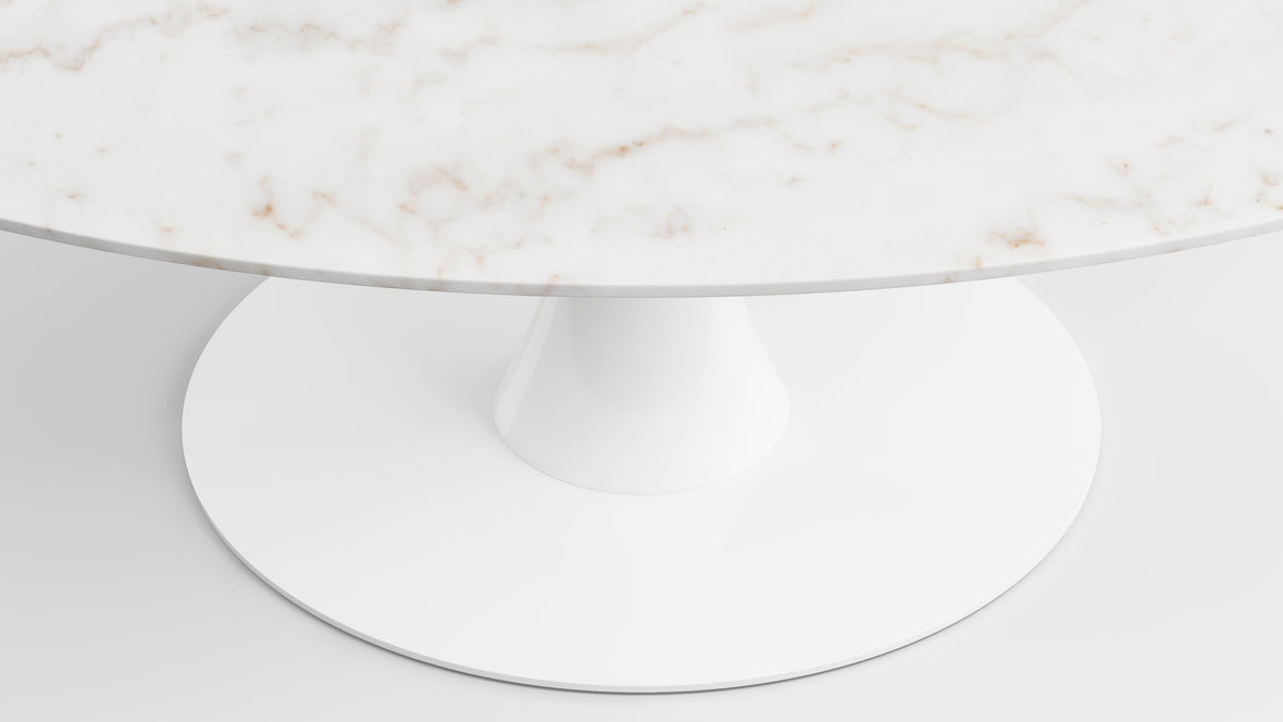 Aarhus - Aarhus Oval Dining Table, Calacatta Marble, 67