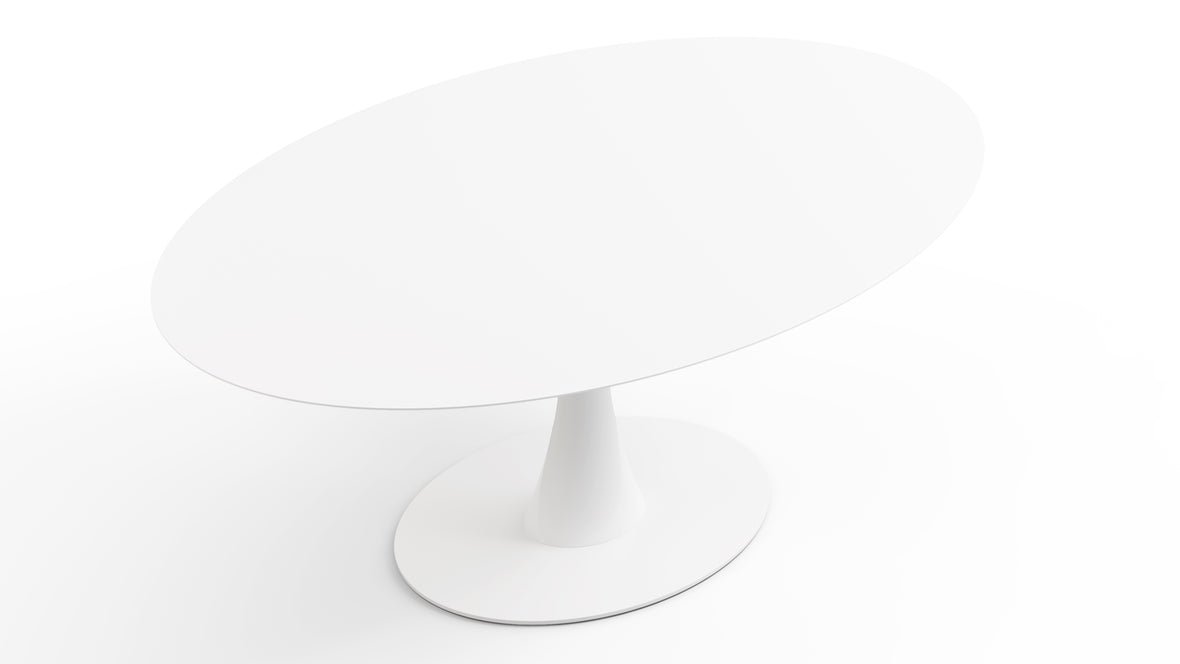 Aarhus - Aarhus Oval Dining Table, White Lacquer, 67