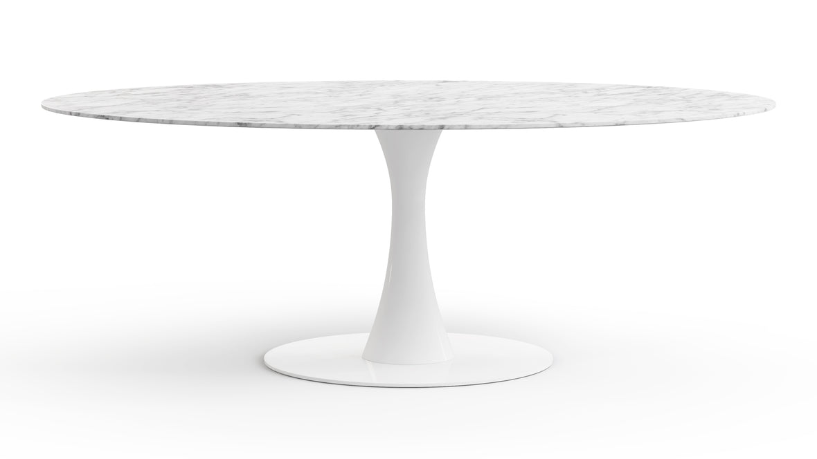 Aarhus - Aarhus Oval Dining Table, Carrara Marble, 77