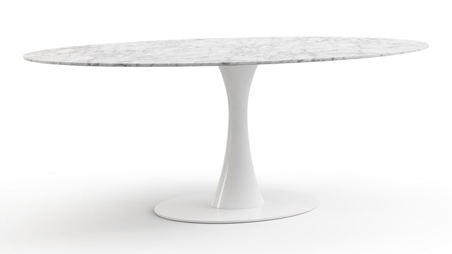 Aarhus - Aarhus Oval Dining Table, Carrara Marble, 77