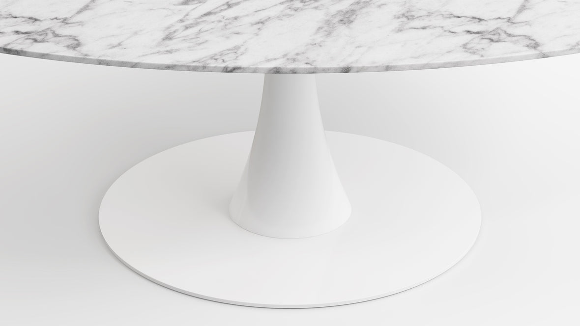 Aarhus - Aarhus Oval Dining Table, Carrara Marble, 77